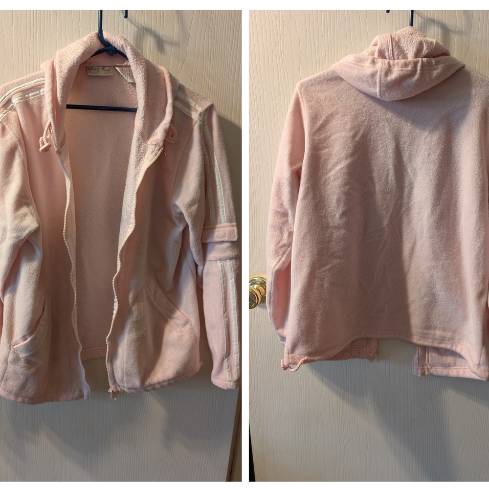 Blush Pink Fleece Utility Jacket